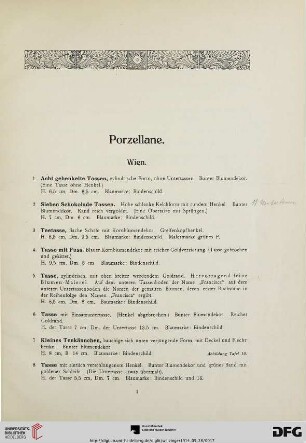 Porzellane (Nr. 1-52)