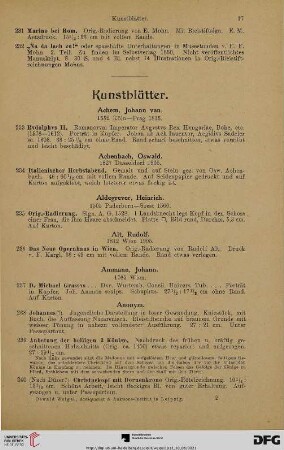 Kunstblätter (Nr. 233-697)