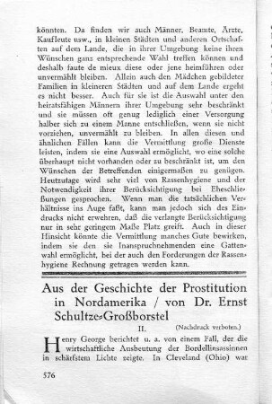 Aus der Geschichte der Prostitution in Nordamerika