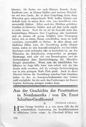 Aus der Geschichte der Prostitution in Nordamerika