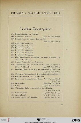 Dienstag, nachmittags ½4 Uhr (Nr. 185-274)