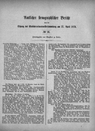 No. 16, 27. April 1876