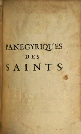 Panegyriques des saints