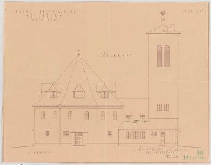 Fischer, Theodor; Planegg bei München (Bayern); Ev. Waldkirche - Südseite (Ansicht)