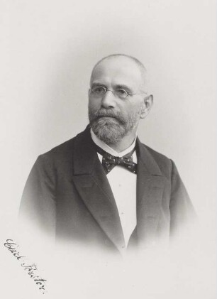Porträt Carl Förster (1835-1916; Klarinettist Sächsische Hofkapelle). Fotografie von Wilhelm Höffert, Dresden vor bzw. 1892
