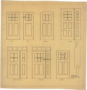 Billing, Hermann; Karlsruhe, Amalienstr. 59; Haus Durand - Außentüren Hofseite (Ansichten, Detail)