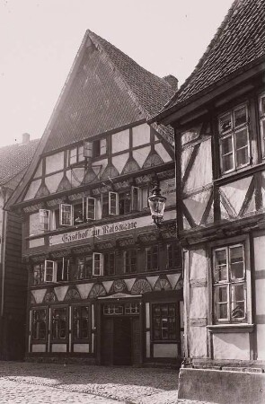 Osterode, Gasthof zur Ratswaage : Osterode. Gasthof zur Ratswaage. Giebelfront