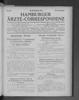 Altonaer Aerztlicher Verein.