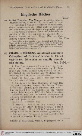 Englische Bücher (Nr. 334 - 349)