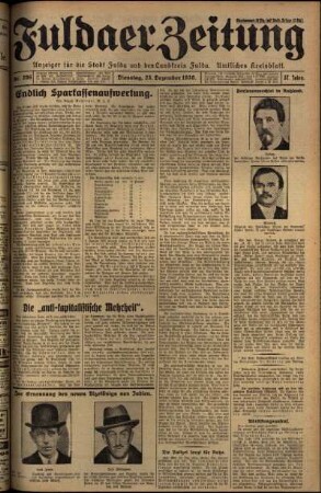 Ausgabe vom Dienstag, den 23. Dezember 1930.