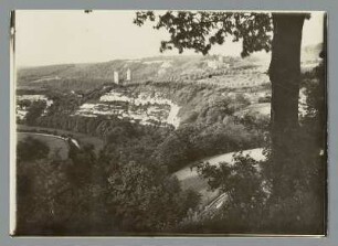 Burg Saaleck und Rudelsburg : Blick zur Burg Saaleck (links) und Rudelsburg