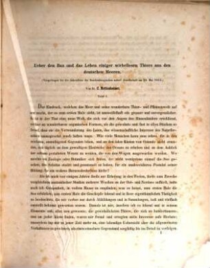 Abhandlungen der Senckenbergischen Naturforschenden Gesellschaft. 1. 1854/55