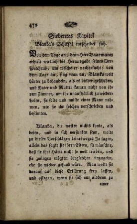 Siebentes Kapitel. Blanka's Schicksal entscheidet sich.