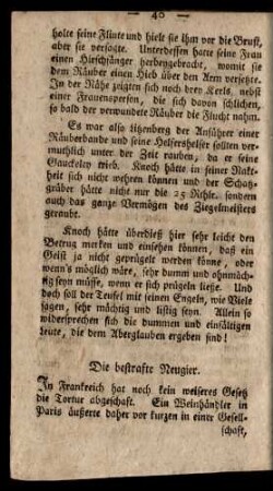 Die bestrafte Neugier.