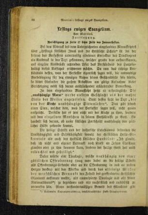 Lessings ewiges Evangelium : Fortsetzung