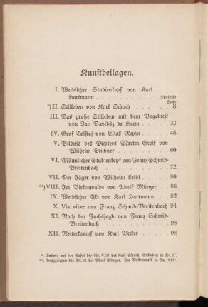 Kunstbeilagen.