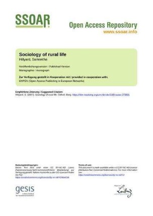 Sociology of rural life