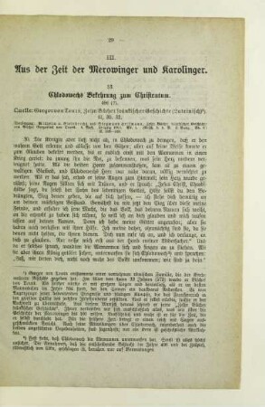 III. Aus der Zeit der Merowinger und Karolinger
