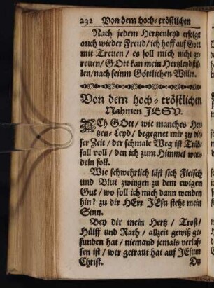 Von dem hoch-tröstlichen Nahmen Jesu.