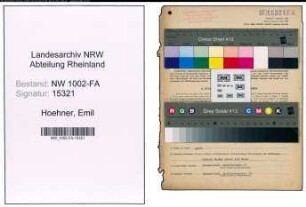 Entnazifizierung Emil Hoehner, geb. 01.05.1900 (Kaufm.Angest.)