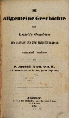 Die allgemeine Geschichte