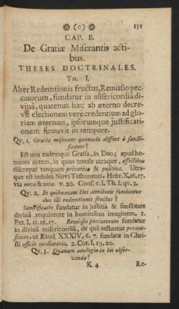 Cap. II. De Gratiae Miserantis actibus.