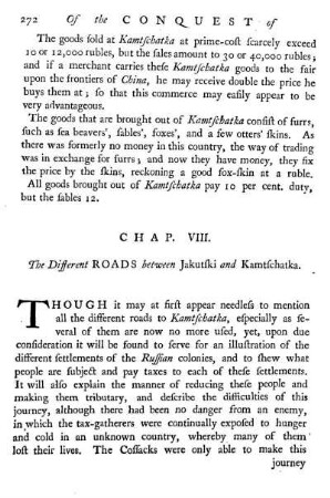 Chap. VIII. The different roads between Jakutski and Kamtschatka