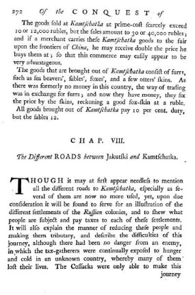 Chap. VIII. The different roads between Jakutski and Kamtschatka