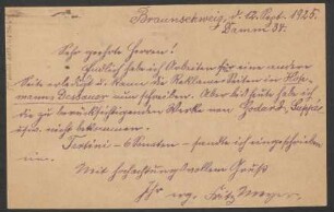 Brief an B. Schott's Söhne : 12.09.1925