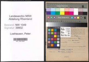 Entnazifizierung Peter Loehausen , geb. 05.04.1907 (Techniker)