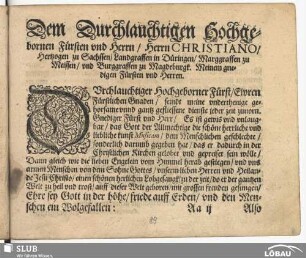 Dem Durchlauchtigen ... [von] Scandello
