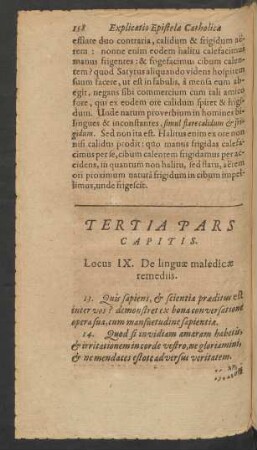 Tertia Pars Capitis. Locus IX. De linguae maledicae remediis.