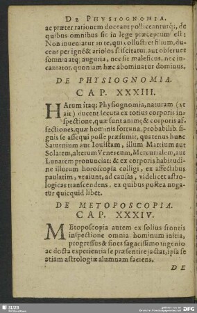 De Physiognomia. Cap. XXXIII.
