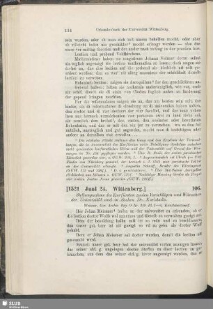 106. [1521, Juni 24. Wittenberg]