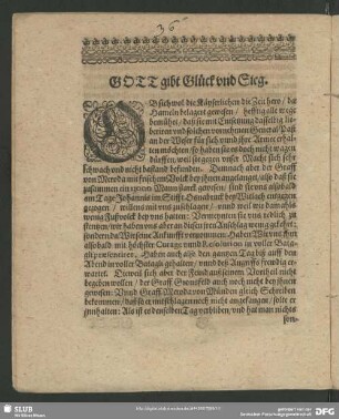 Gott gibt Glück und Sieg