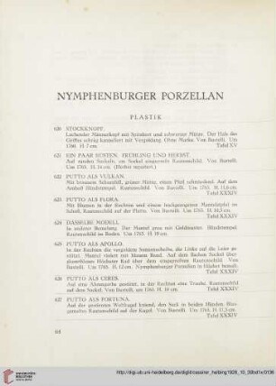 Nymphenburger Porzellan (Nr. 620-662)