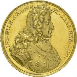 Medaille auf die Einnahme von Landau 1702