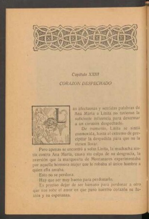 Capítulo XXIII - Corazón despechado