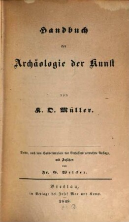 Handbuch der Archäologie der Kunst
