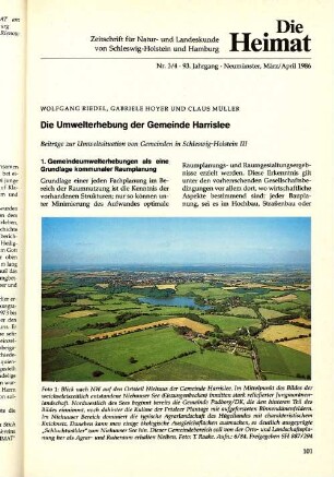 Nr. 3/4 - 93. Jahrgang - Neumünster, März/April 1986