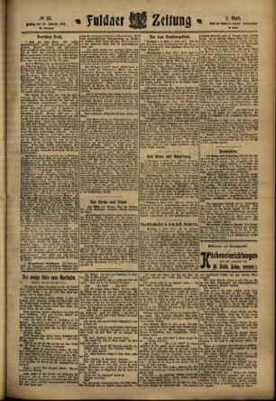 Zweite Ausgabe vom Freitag, den 10. Februar 1911.