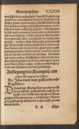 Außlegung des Evangelii/ am ersten Sontag in der fasten.
