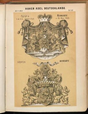 Taf. 36. Fürst v. Kohary. - Grafen Kohary