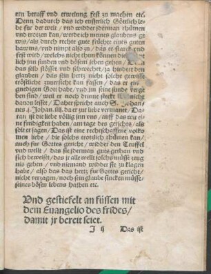 Vnd gestiefelt an füssen mit dem Euangelio des frides / damit jr bereit seiet.