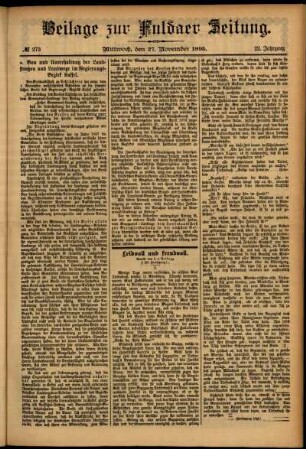 Zweite Ausgabe vom Mittwoch, den 27. November 1895.