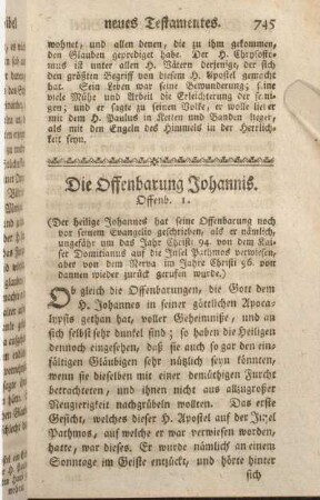 Die Offenbarung Johannis. Offenb. 1.