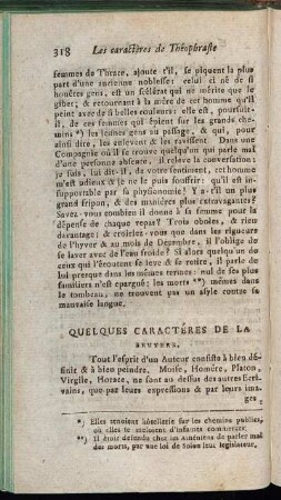 Quelques Caractéres de la Bruyere.