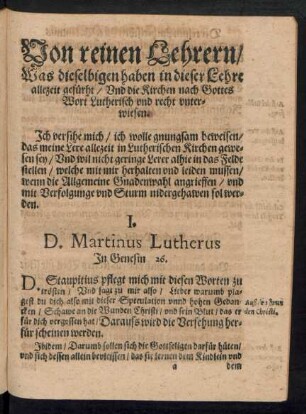 D. Martinus Lutherus ...
