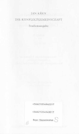 Die Konfliktgemeinschaft : Tschechen und Deutsche 1780-1918