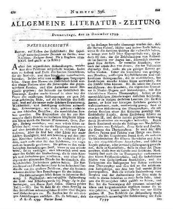 Der Gesellschaft Naturforschender Freunde zu Berlin Magazin für die neuesten Entdeckungen in der gesammten Naturkunde. Bd. 2. Berlin: Ges. naturf. Freunde 1799 Hauptsacht. 1.1795 - 4.1803: Der Gesellschaft Naturforschender Freunde zu Berlin neue Schriften
